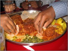Ethiopian eating style