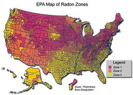 EPA Map of Radon Zones